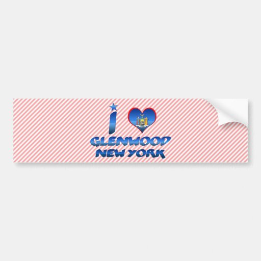 I love Glenwood, New York Bumper Stickers