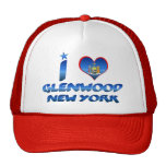 I love Glenwood, New York Mesh Hat