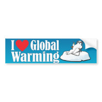 I Love Global Warming Bumper Sticker