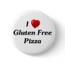 I Love Gluten Free Pizza Pinback Buttons