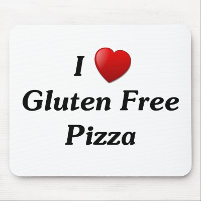I Love Gluten Free Pizza Mouse Mats by CeliacFunnyTees