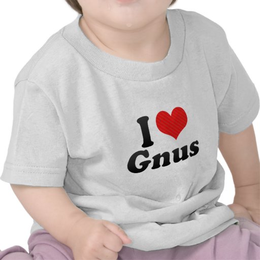 I Love Gnus T Shirts