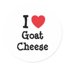 I love Goat Cheese heart T-Shirt stickers by funnycustomtshirts I love Goat Cheese heart T-Shirt stickers