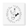 I Love Goats ASL Sign Language Hand Symbol