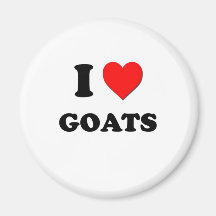 I Love Goats Fridge Magnet