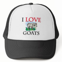 I Love Goats hats