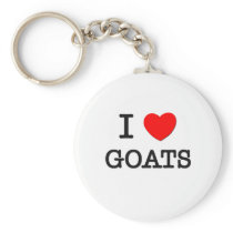 I Love Goats Keychain