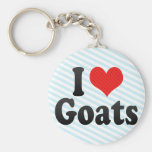 I Love Goats Keychains