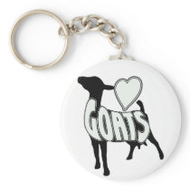 I LOVE GOATS LOGO ICON KEYCHAINS