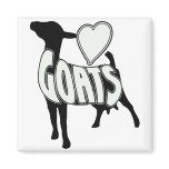 I LOVE GOATS LOGO ICON magnets