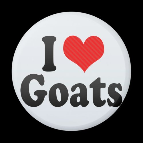I Love Goats Refrigerator Magnet