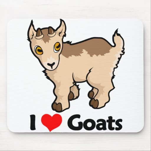 I Love Goats Mousepads