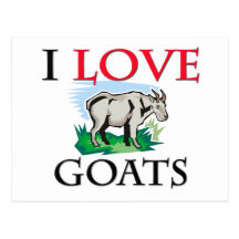I Love Goats Postcard