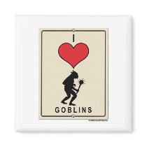 I Love Goblins Fridge Magnet