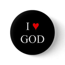 I Love God buttons