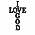 I LOVE GOD Embroidered Shirt