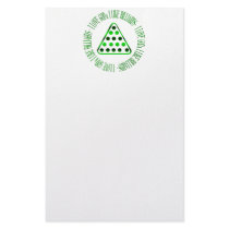 I love God & I like billiards/pool Stationery Paper