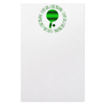 I love God & I like ping pong / table tennis Custom Stationery