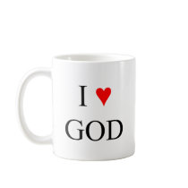 I Love God mugs