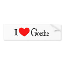 I Love Goethe bumper stickers by annabells I Love Goethe bumper stickers