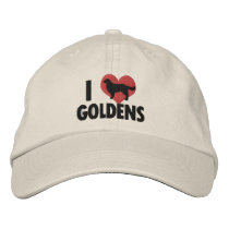 I Love Goldens embroidered hats
