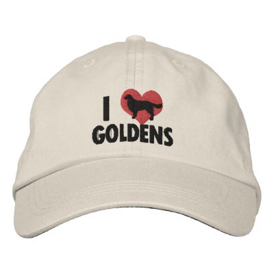I Love Goldens Embroidered Hats by MenagerieMayhem