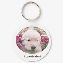 I Love Goldens! keychains