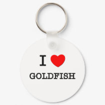 I Love GOLDFISH keychains