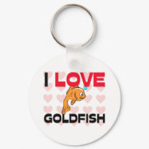 I Love Goldfish keychains