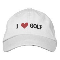 'I LOVE GOLF' BASEBALL CAP embroidered hats