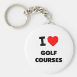 I Love Golf Courses Key Chain