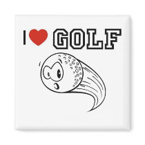 I Love Golf-funny golf ball magnets