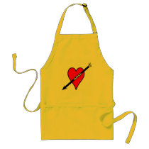 I Love Golf Heart Apron