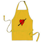 I Love Golf Heart Apron