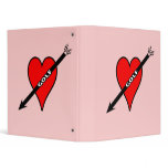 I Love Golf Heart 3 Ring Binder