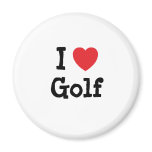 I love Golf heart custom personalized Refrigerator Magnets
