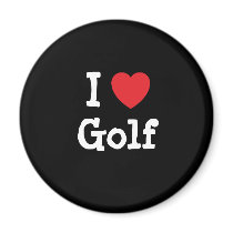 I love Golf heart custom personalized Fridge Magnet