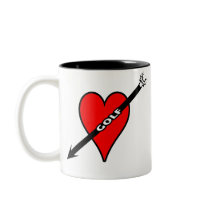 I Love Golf Heart Coffee Mugs