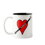 I Love Golf Heart Coffee Mugs