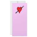 I Love Golf Heart Customized Rack Card