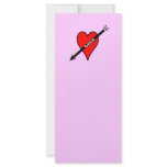 I Love Golf Heart Customized Rack Card