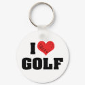 I Love Golf Keychain