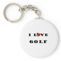 I Love Golf Keychain