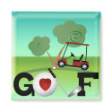 I Love Golf magnets
