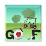 I Love Golf Magnet