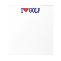 I Love Golf Memo Notepad