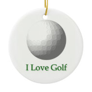 I Love Golf Ornament ornament