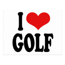 I Love Golf Post Card