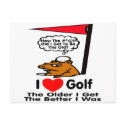 I Love Golf postcards