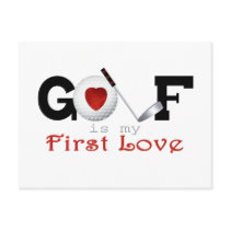 I Love Golf postcards